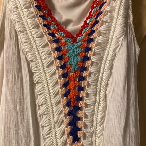 Venus Macrame Woven Dress or Cover Up. Size 4